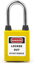 Load image into Gallery viewer, 3 KEYED ALIKE PADLOCK SET (YELLOW) with 2 keys/lock
