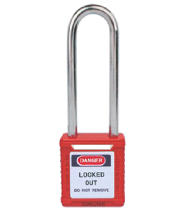 LONG STEEL SHACKLE SAFETY PADLOCK